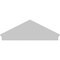 Ekena Millwork Peaked Cap Sunburst Architectural PVC Combination Pediment, 58"W x 21-3/8"H x 2-3/4"P (Pitch 6/12) PEDPC058X215PKC01 - alternate 4
